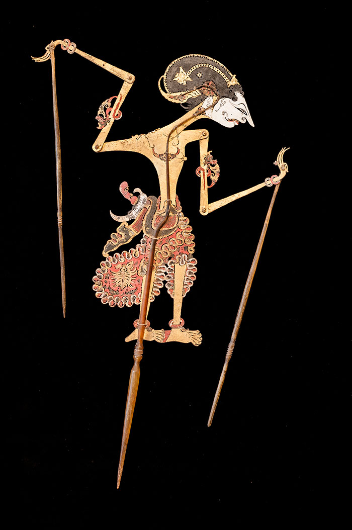 Wayang kulit, marionetta per il teatro delle ombre, XIX sec., Giava