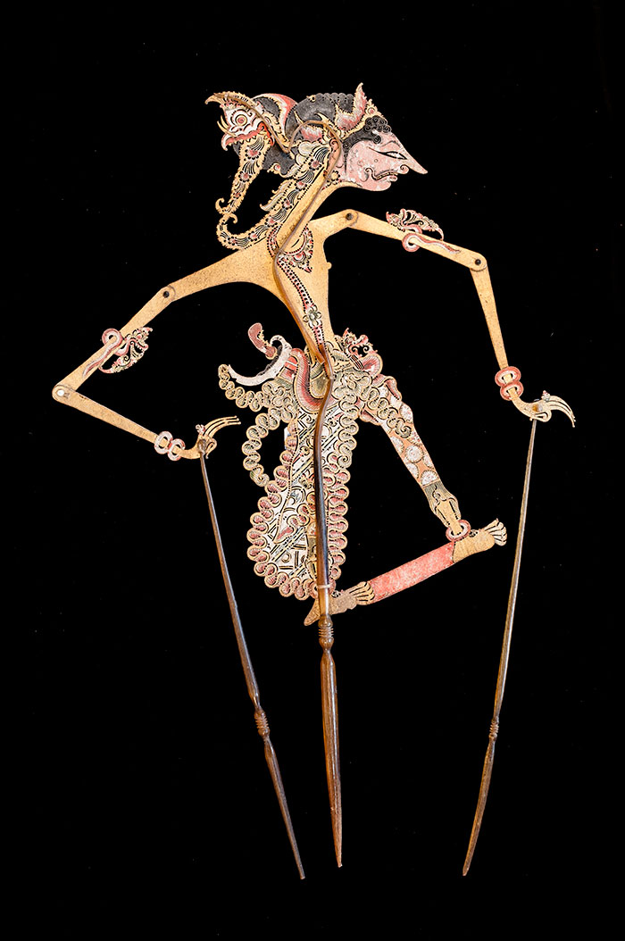 Wayang kulit, marionetta per il teatro delle ombre, XIX sec., Giava